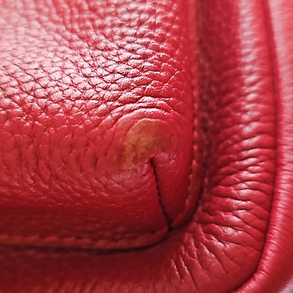 Coach red mini court pebbled leather backpack - Picture 11 of 12